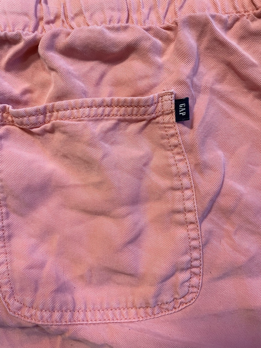 GAP Coral Pink Lyocell Drawstring Women's Casual Shorts - Picture 5 of 6